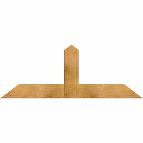Ekena Millwork Portland Rough Sawn Timber Gable Bracket, Western Red Cedar, 60"W x 22"H x 2"D x 6"F, 9/12 Pitch GBW060X22X0206POR00RWR - main